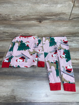 Carter's 2pc Santa Pajama Set Pink sz 3T