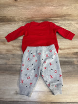 NWOT Just One You 2pc Stole Your Heart Sweatshirt & Bottoms Set Red sz 3m