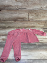 Juicy Couture 2pc Ribbed Long Sleeve Top & Pants Set Pink sz 18m