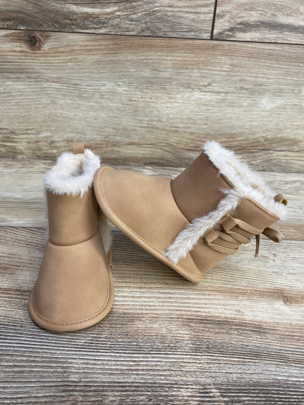 NWOT Carter's Bow Faux Fur Boots Brown sz 3c