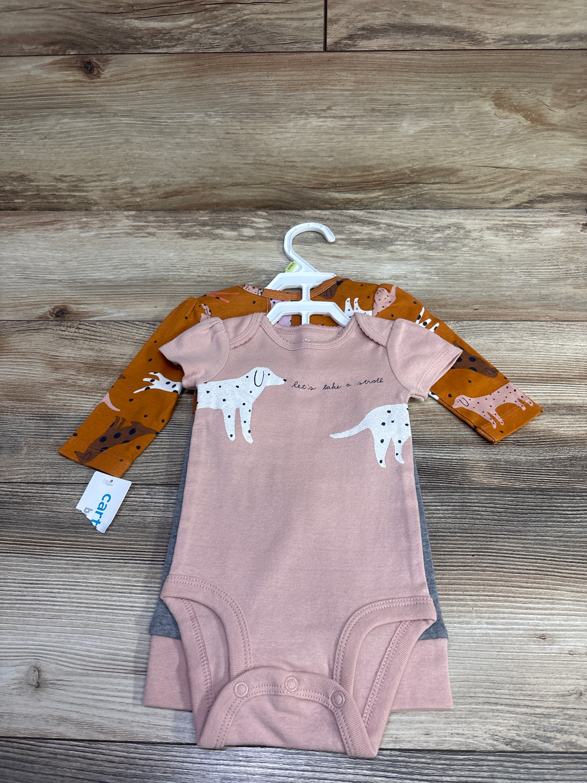 NEW Carter's 3pc Bodysuit Set Orange sz 3m
