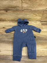 Baby Gap x Disney Mickey Mouse Hooded Coverall Blue sz 0-3m