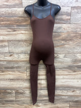 FCT Love Circle Maternity Ribbed Jumpsuit Brown sz Medium