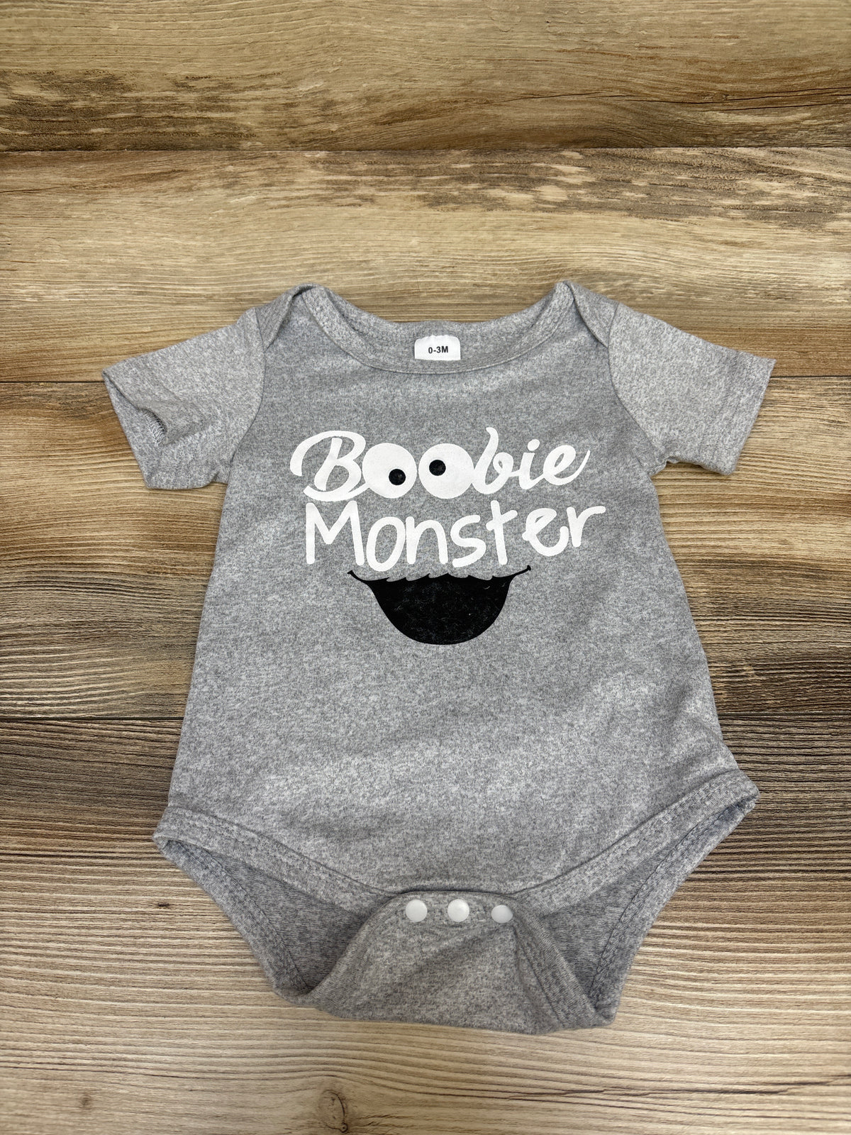 Shein Boobie Monster Bodysuit Grey sz 0-3m