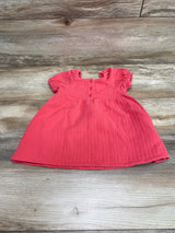 Cat & Jack Henley Puff Sleeve Dress Pink sz 18m