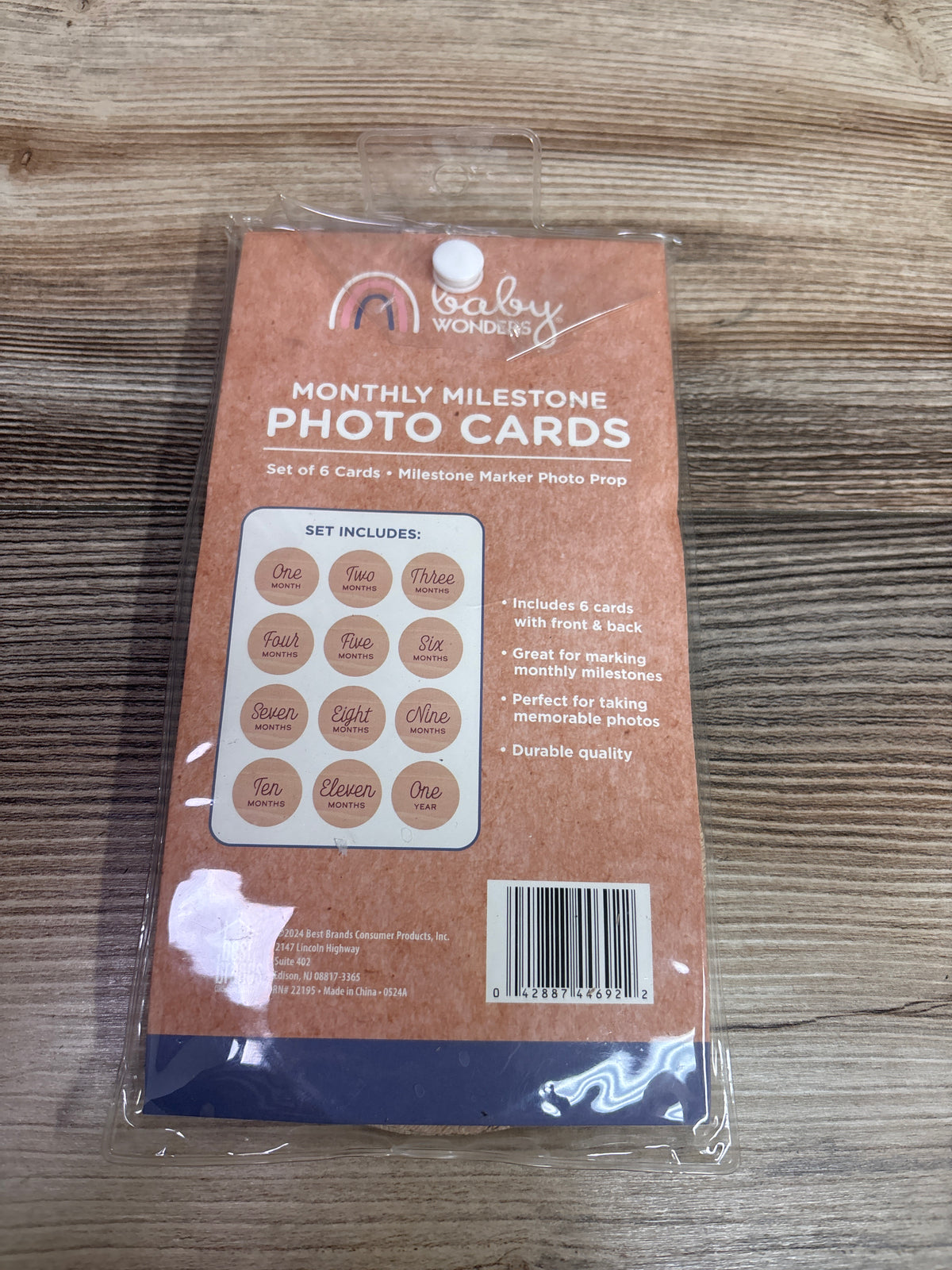 NEW Baby Wonders Natural Wood Monthly Milestone Photo Cards