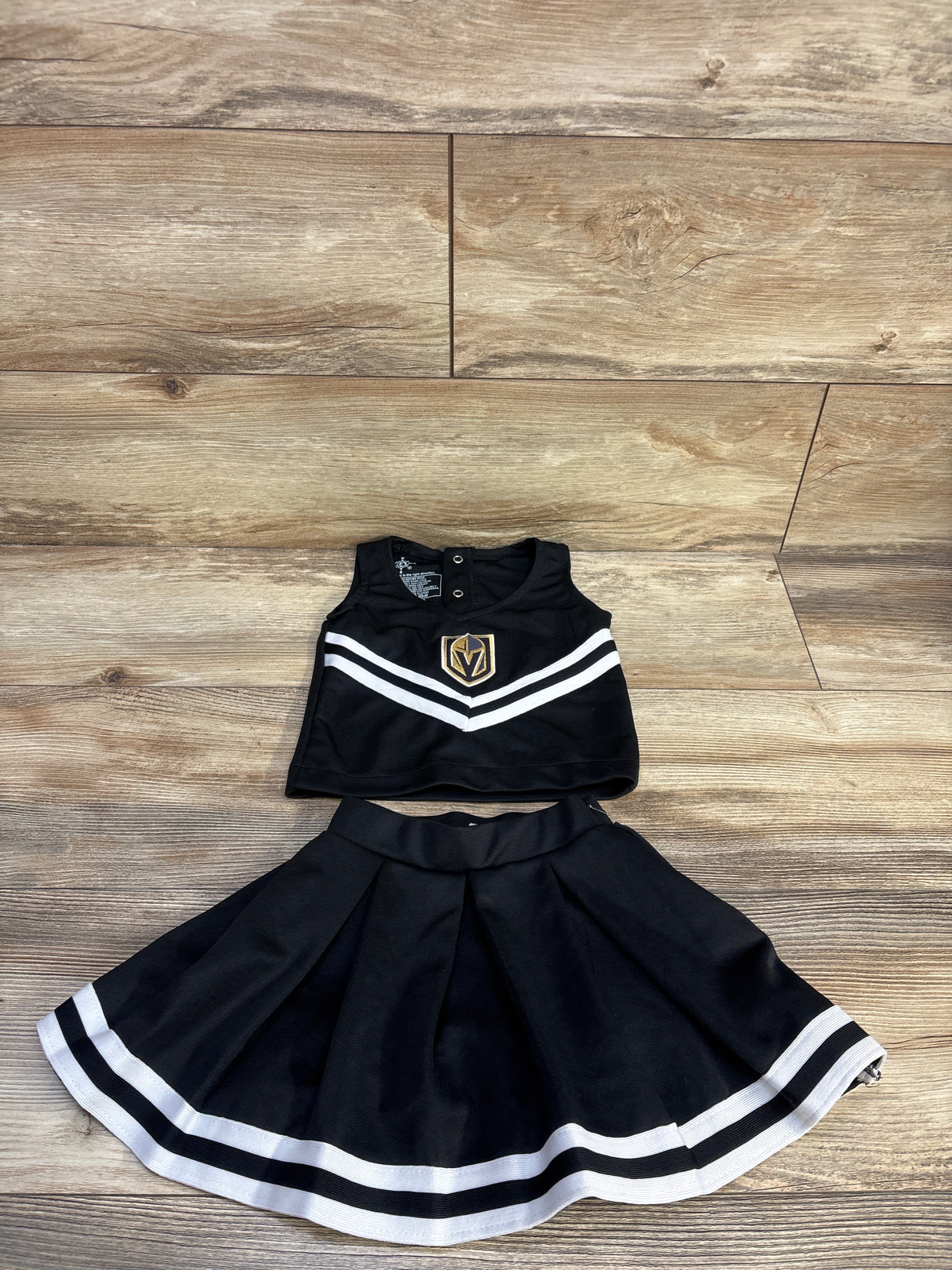 Creative Knitwear 2Pc Vegas Golden Knights Cheerleader Dress Black sz 2T