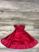 Rare Editions Satin & Velvet Dress Red sz 3T