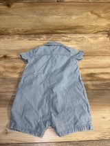 Carter's Chambray Polo Shortie Romper Blue sz 12m