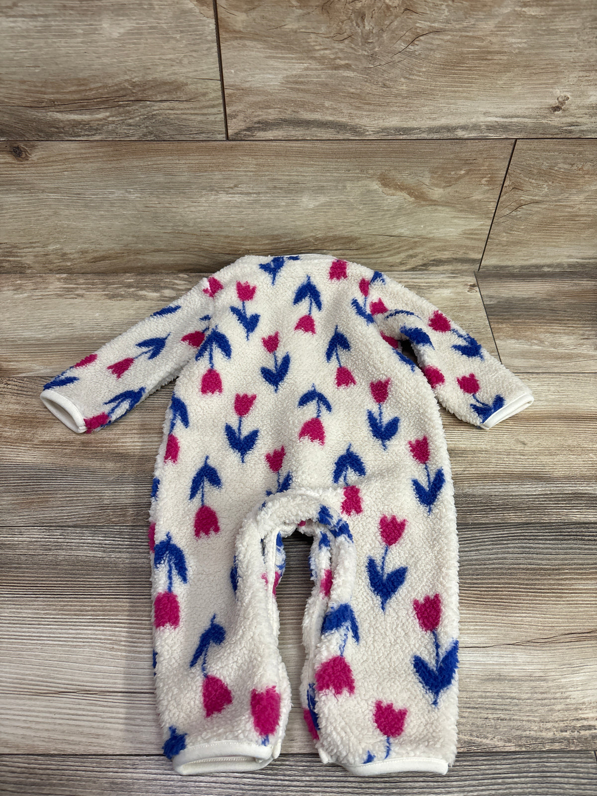 Carter's Floral Sherpa Coverall Beige sz 9m