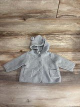 Baby Gap Chunky Knit Bear Garter Cardigan Tan sz 3-6m