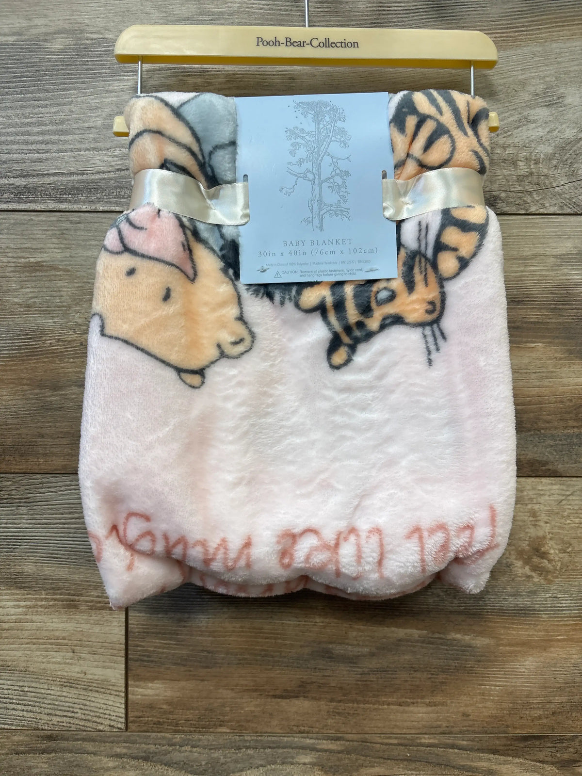 NEW Pooh Bear Collection Baby Blanket Pink 30x40''
