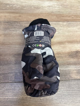 NEW ThermaWear Kid's Ski Mittens Grey Camo OSFM