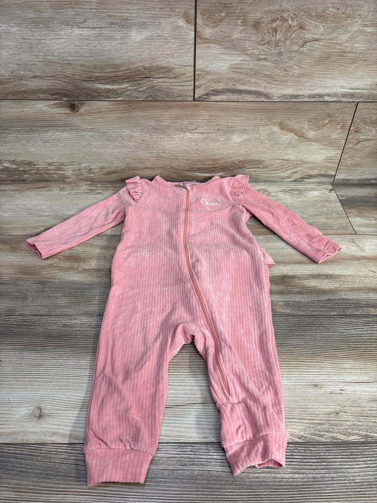 Juicy Couture Velour Footless Coverall Pink sz 12m