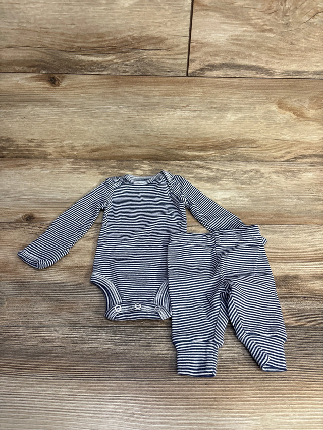 Just One You 2pc Striped Bodysuit & Pants Navy sz Newborn - Me n Mommy To Be