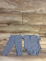 Carter's 2pc Striped Henley Bodysuit & Pants Navy sz 12m