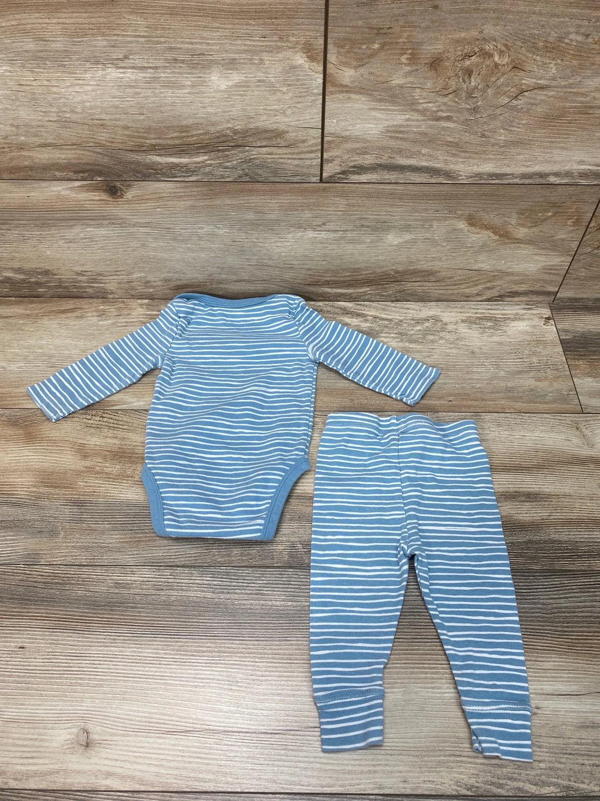 Cloud Island 2pc Striped Bodysuit & Pants Blue sz 3-6m