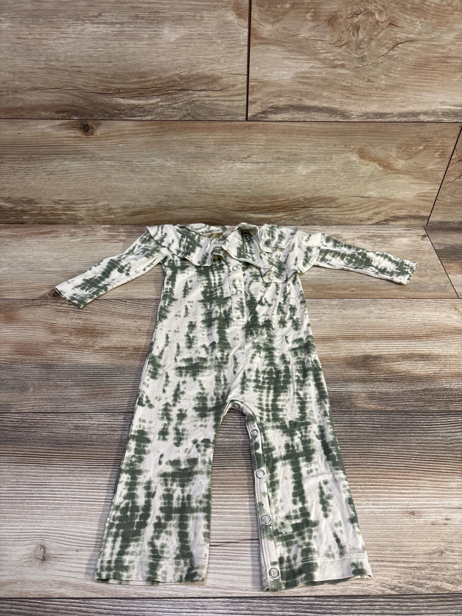 The Woods by Kate Quinn Beechwood Modal Ruffle Coverall Ivory sz 6-12m