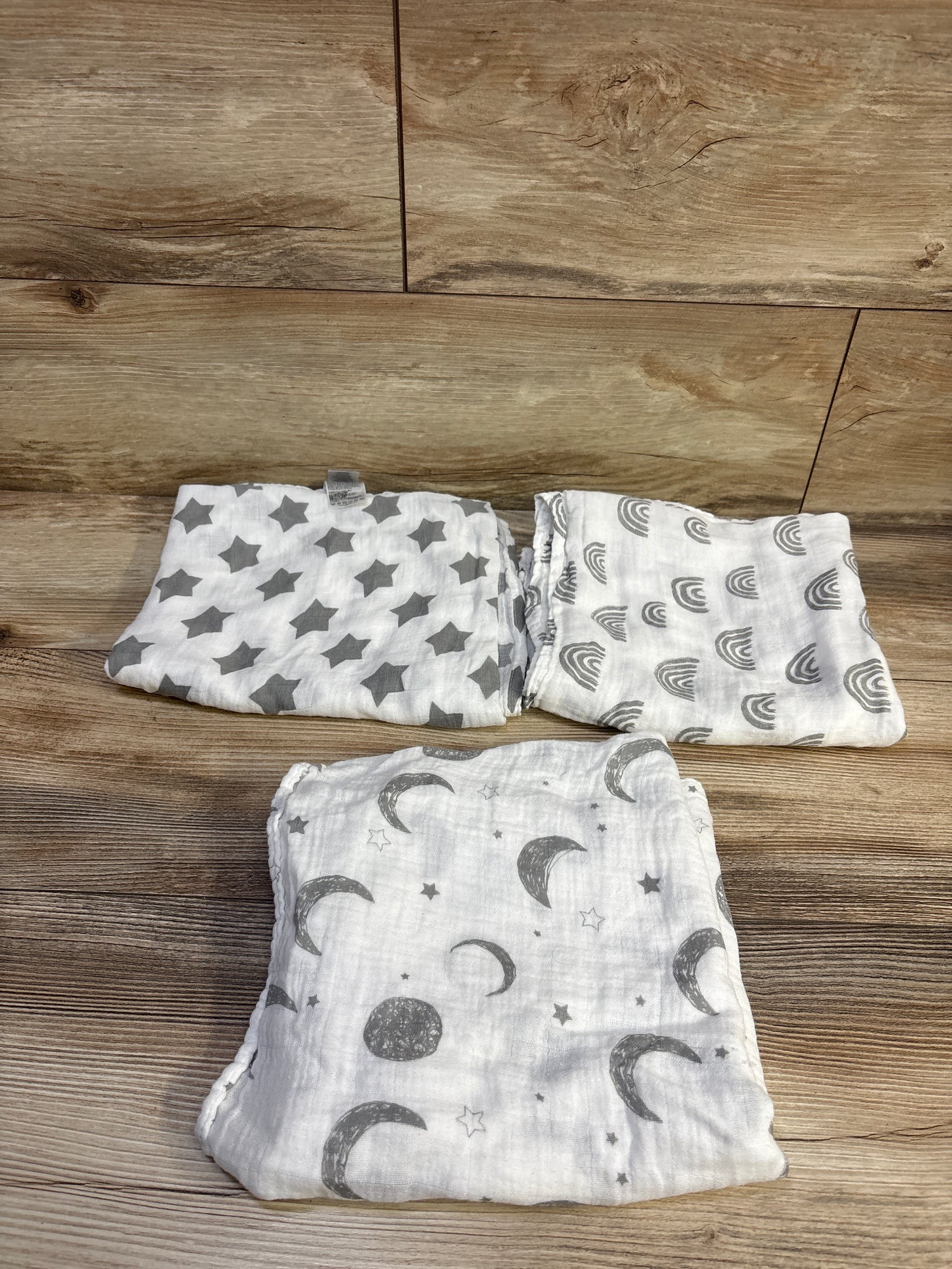Gllquen Baby 3pk Muslin Swaddle Blankets 36x38''