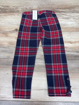 NEW Janie & Jack Button Cuff Ponte Pants in Tartan Plaid Red sz 3T