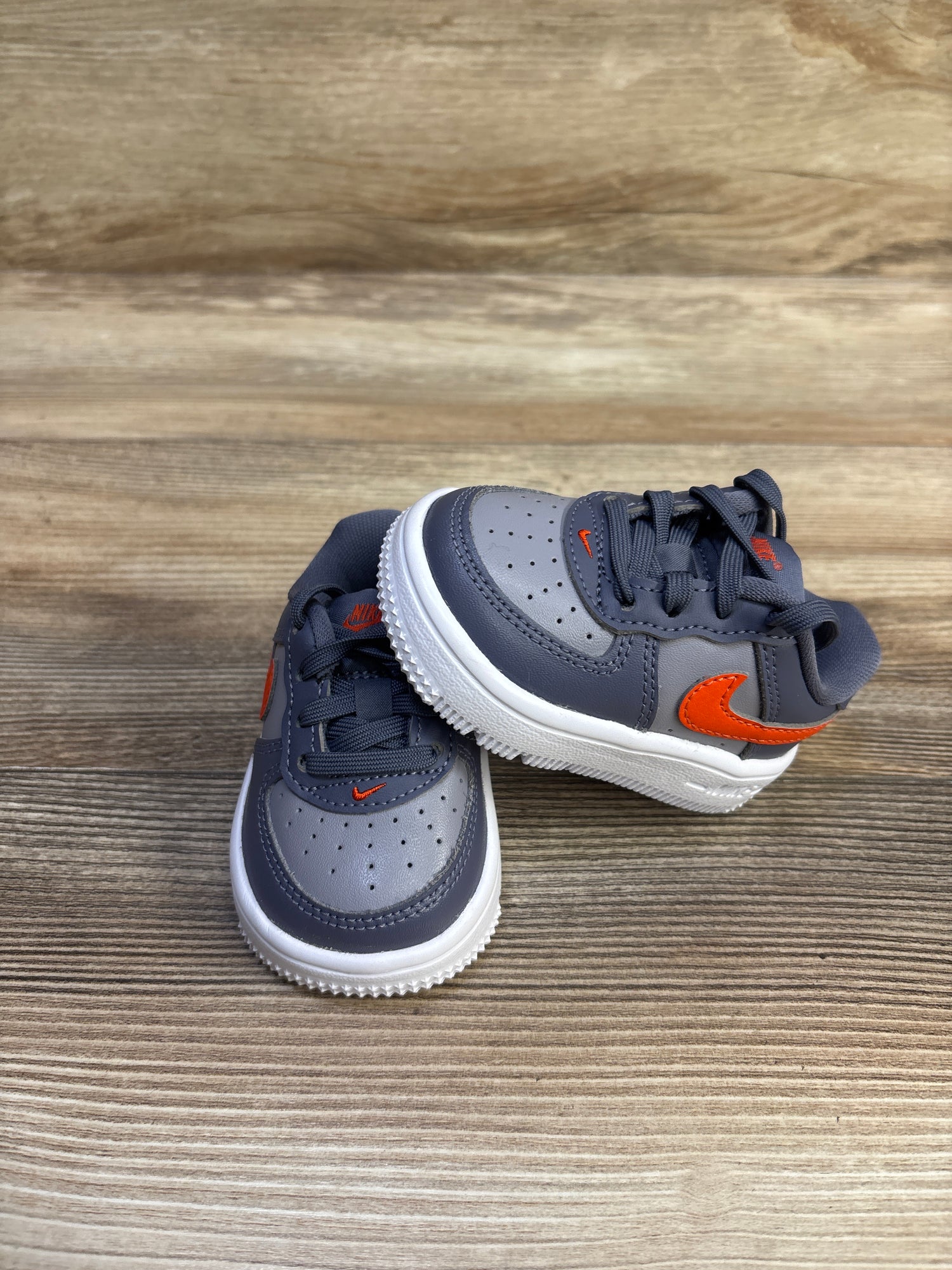 Nike Force 1 Low TD 'Cement Grey Light Carbon' Sneakers sz 3c
