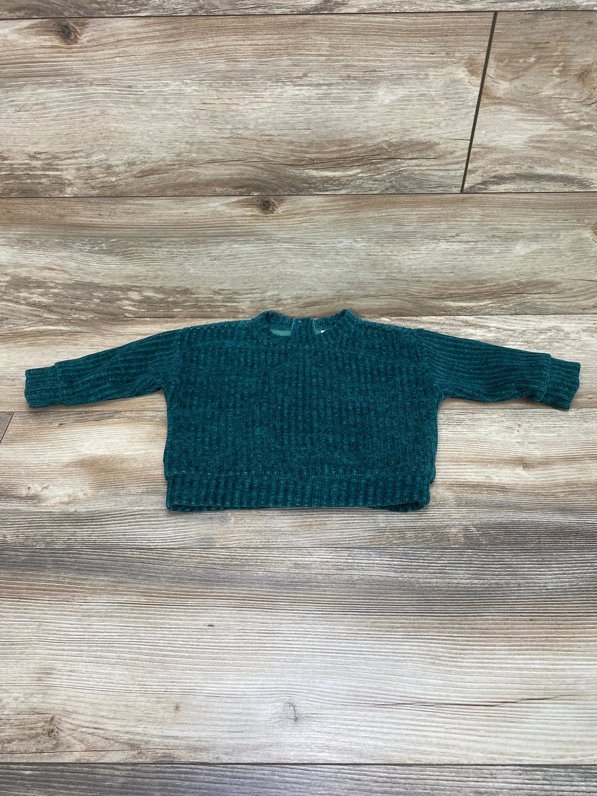 Cat & Jack Chenille Sweater Green sz 12m