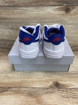 Nike Force 1 TD 'White Deep Royal Blue' Sneakers sz 5c