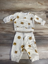 Cloud Island 2pc Bear Sweatshirt & Pants Set Cream sz 0-3m