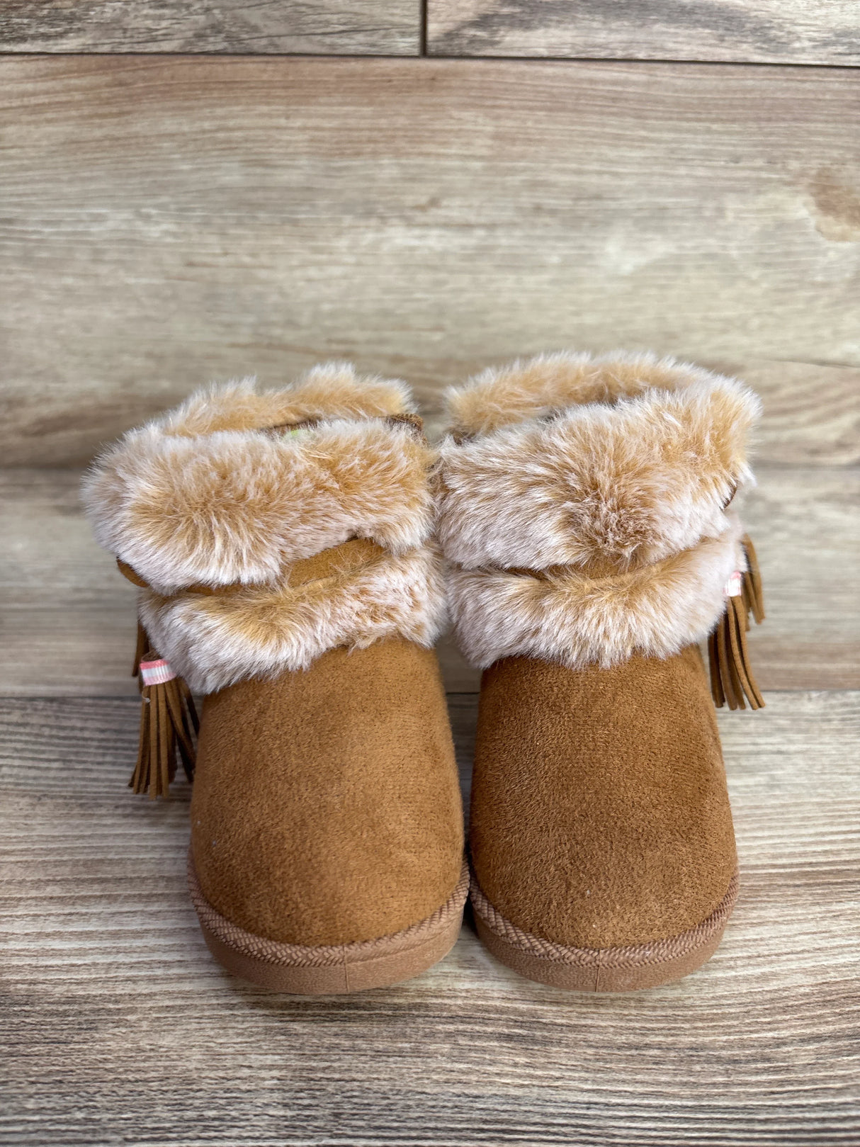 First Steps Soft Sole Faux Fur Boots Brown sz 3c