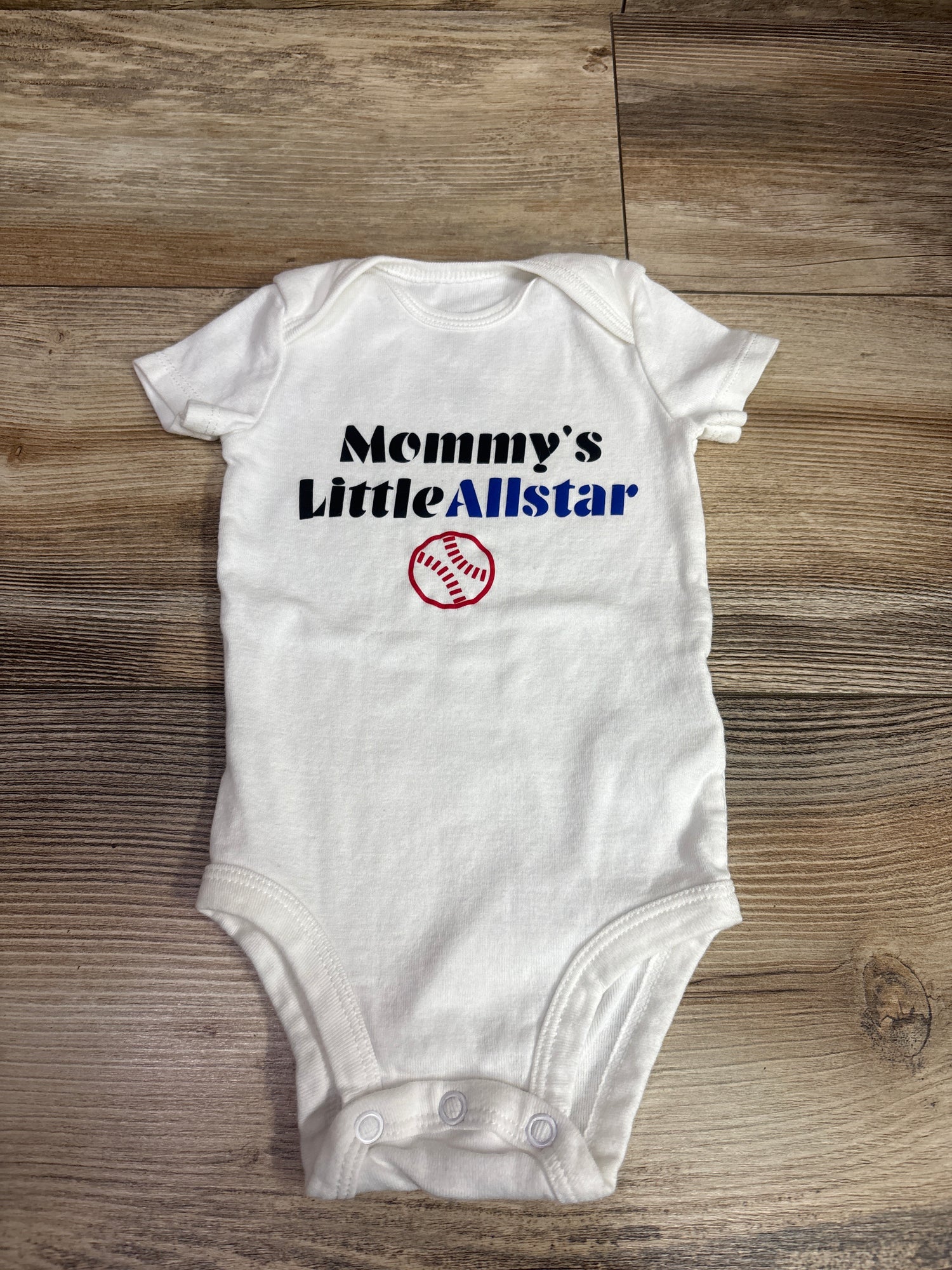 Just One You Mommy's Little Allstar Bodysuit White sz 6m