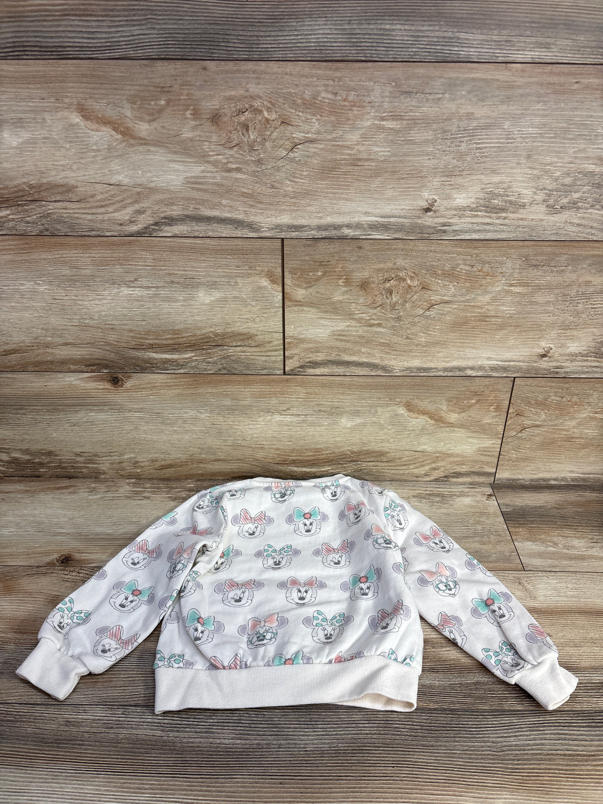 Disney Junior Minnie Mouse Pull Over Sweater White sz 5T