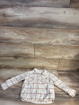 Little Co Button-Up Flannel Beige sz 3T