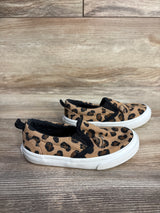 Old Navy Leopard Print Canvas Slip-On Sneakers, Brown sz 6c
