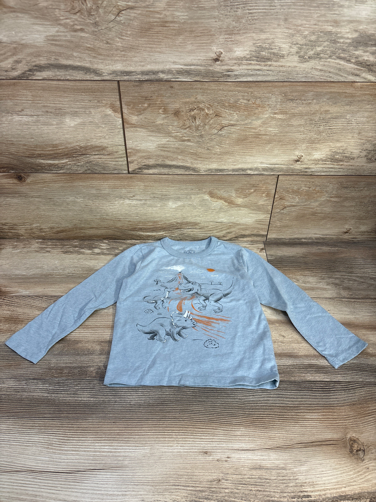 Children's Place Dinosaur Shirt Blue sz 3T