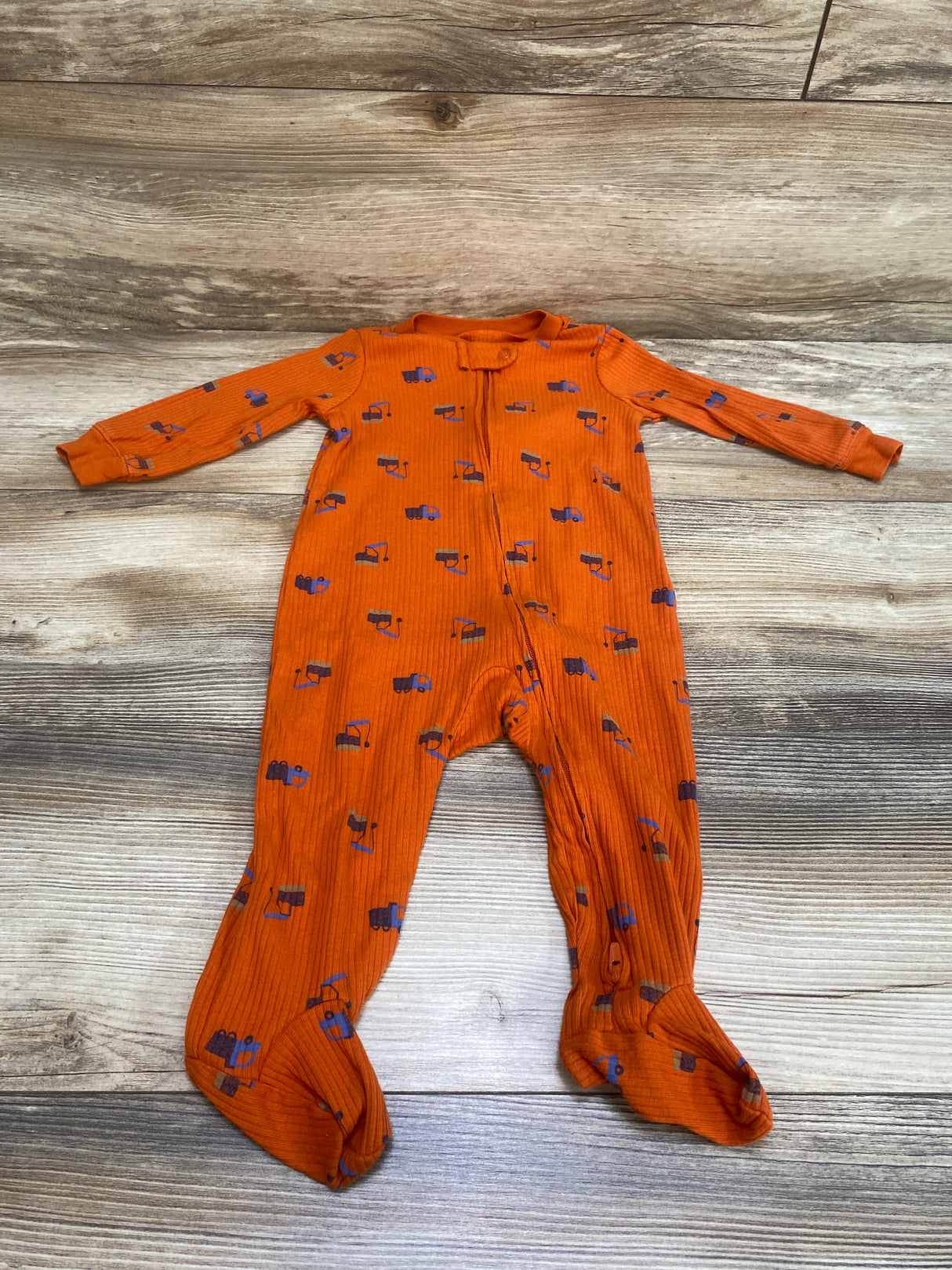 Carter's Construction Sleeper Orange sz 9m