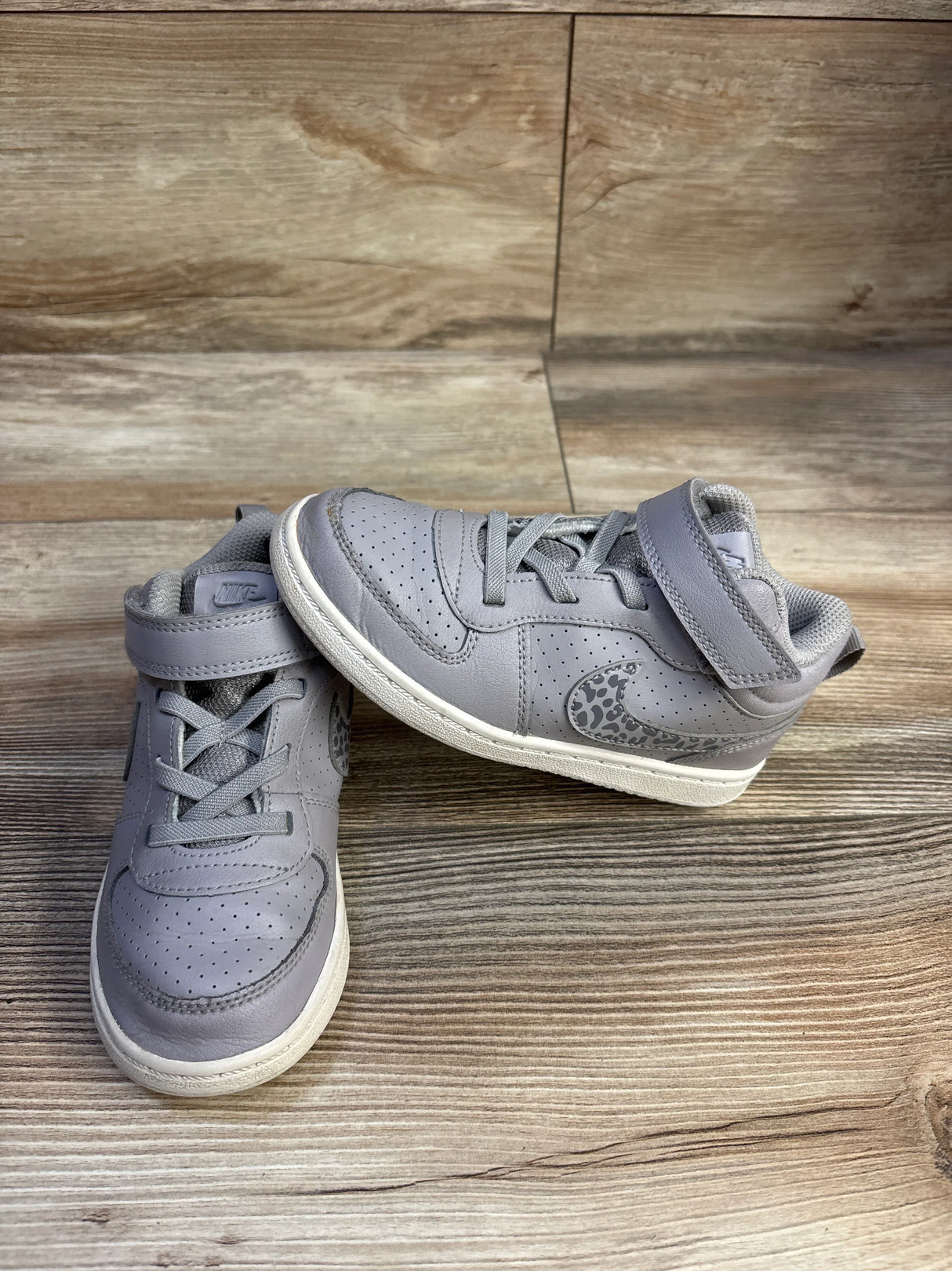 Nike Court Borough Mid TD 'Grey Leopard' Sneakers sz 10c