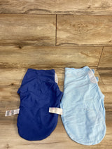 Soarwg Kids Organic Baby Swaddle Wraps Blue 2pk sz 0-3m