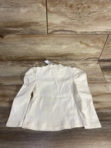 NEW Baby Gap Solid Puff Sleeve Rib Shirt Ivory sz 18-24m