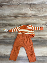 NEW Cat & Jack Quilted Shirt & Bottoms Set Rust sz 6-9m