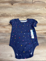 NEW Okie Dokie Navy Blue Puff Sleeve Bodysuit sz 24m