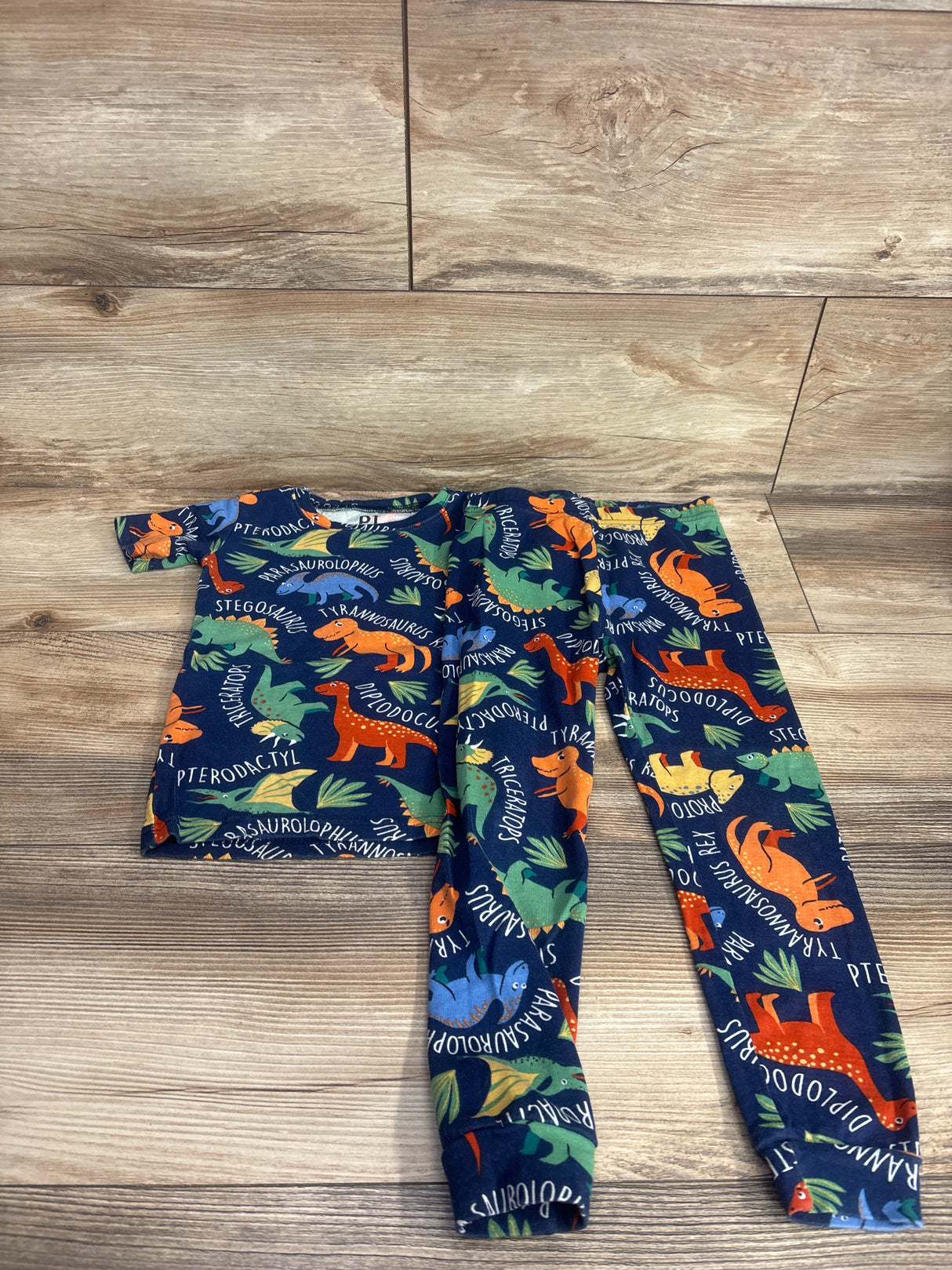 Children's Place 2pc Dinosaur Pajama Set Navy sz 4T