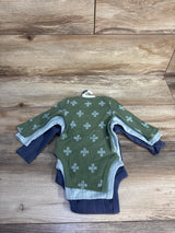 NEW Cloud Island 3pk Long Sleeve Bodysuits Blue sz 0-3m