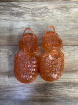 Jelly Fisherman Sandals Orange Glitter sz 6c