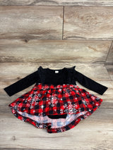 Buffalo Plaid Bodysuit Dress Black sz 12-18m