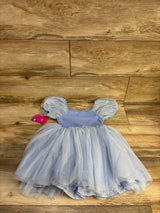 NEW Disney Princess Cinderella Tutu Puff Sleeve Dress Blue sz 4T