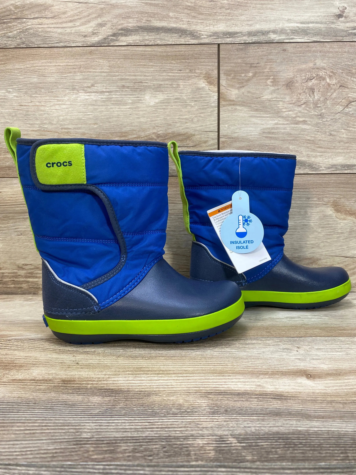 NEW Crocs Lodgepoint Snow Boot Blue sz 1Y