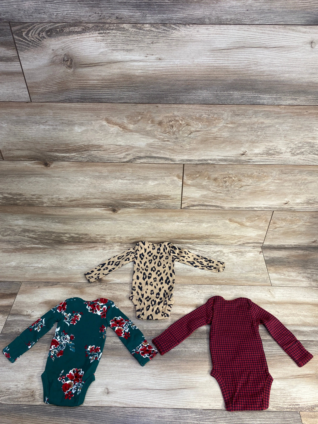 Carter's 3pk Floral Long Sleeve Bodysuits Set Green sz Newborn