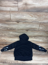Marvel Black Panther Sherpa Lined Zip-Up Hooded Jacket Black sz 4T