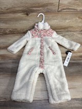 NEW Nicole Miller Sherpa Coverall White sz 6-9m - Me n Mommy To Be