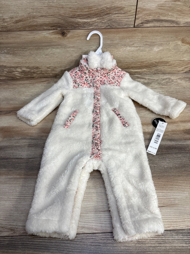 NEW Nicole Miller Sherpa Coverall White sz 6-9m - Me n Mommy To Be